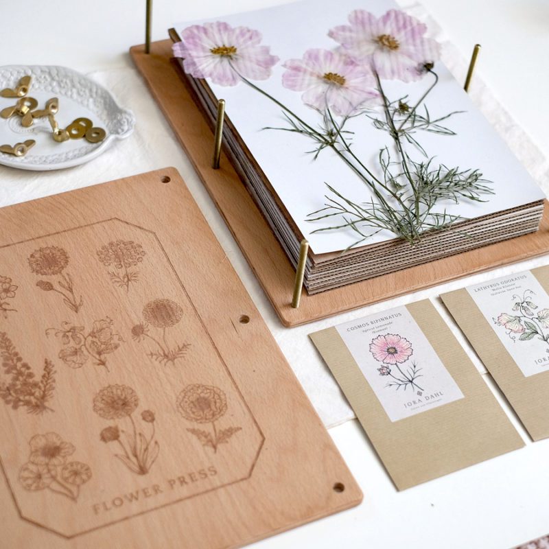Trockenblumen, Werkzeug, Illustration Rekersdrees, Flower Press