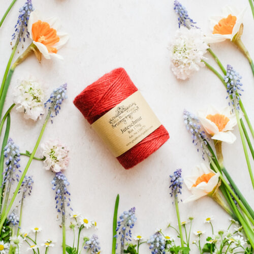 Juteschnur rot 100m Jute Gartenplanung Gartenschnur