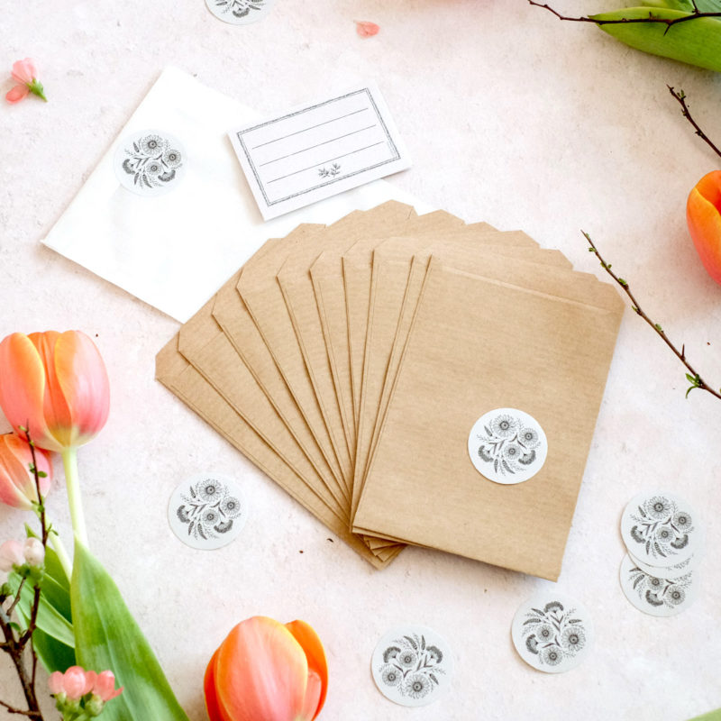 Leertütchen für Saatgut Samentütchen Blumensamen